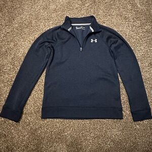 Under Armour Dark Blue ColdGear quarter zip. Boys medium. Very good condition